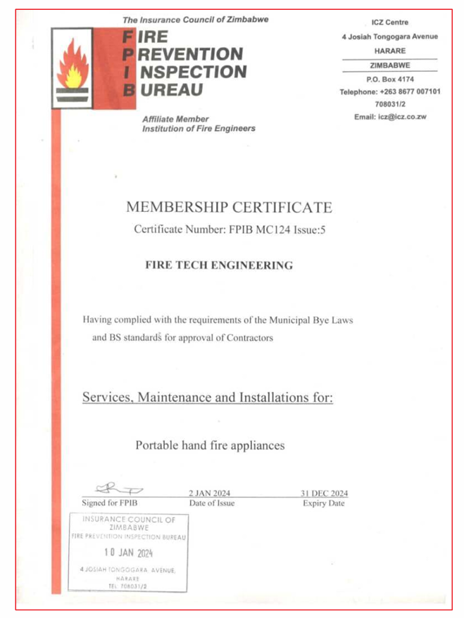 certificate M & I